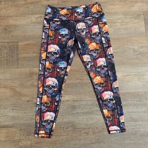 Constantly Varied Gear Multicolor Skull Kids Leggings